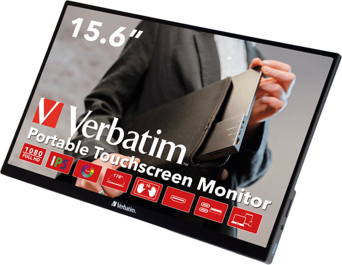 MONITOR PORTATILE VERBATIM 49592 15,6 16:9 FULL HD TOUCHSCREEN