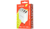 Canyon Wall Charger 2xUSB-A + 1xUSB-C 2.4A/30W PD white retail