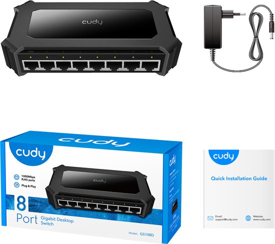 Cudy - GS108D - 8-poorts - Gigabit - Desktopswitch