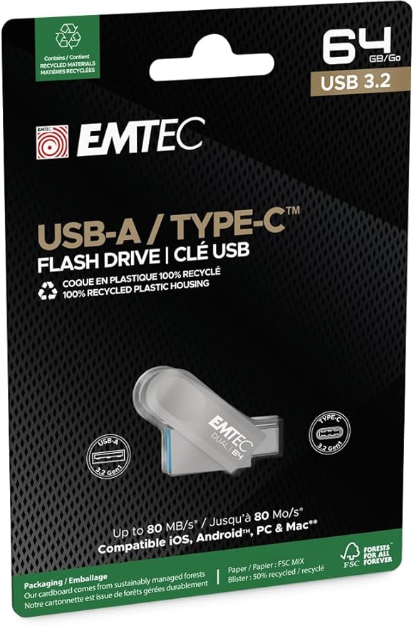 Emtec USB3.2 Type-C Dual D280 64GB