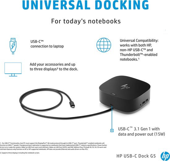 HP - USB-C dock G5 - Docking station