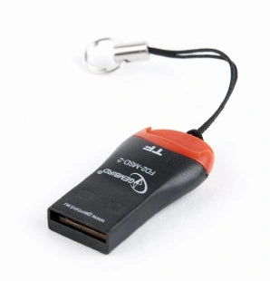 Gembird FD2-MSD-3 geheugenkaartlezer USB 2.0 Zwart, Rood