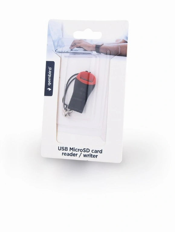 Gembird FD2-MSD-3 geheugenkaartlezer USB 2.0 Zwart, Rood