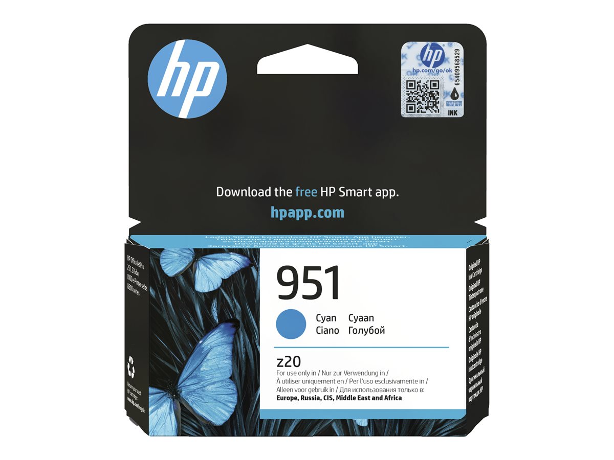 HP 951 original Ink cartridge CN050AE BGX cyan standard capacity 700 pages 1-pack Officejet