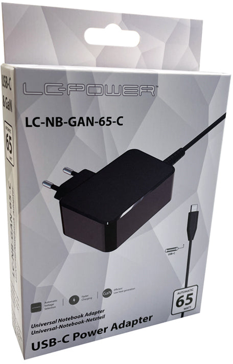 LC-Power voeding Notebook-Netzteil LC-NB-GAN-45-C 45W