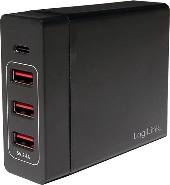 LogiLink USB bureau adapter 3xUSB-A Port+1xUSB-C Port,60W