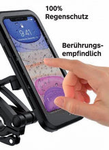 RealPower TourProtect universele telefoonhouder voor fiets, bromfiets of motor - Geschikt voor smartphones tot 6,7 inch - Spatwaterdicht - Navigatiehouder voor fiets - zwart