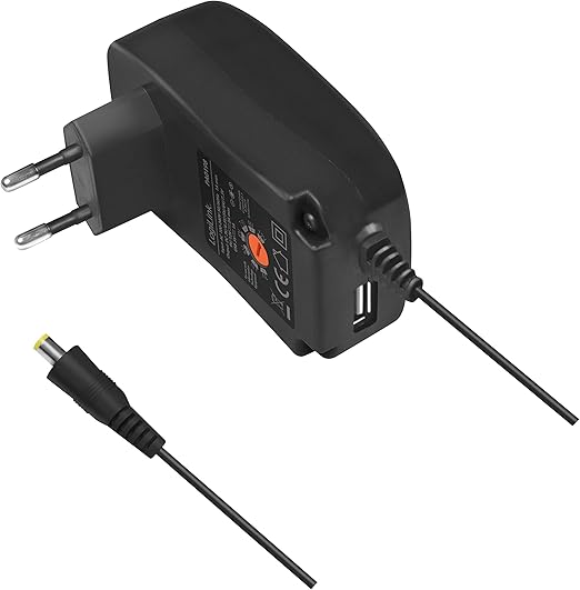 Logilink Universele voeding met USB-Port, 3-12V, 24W